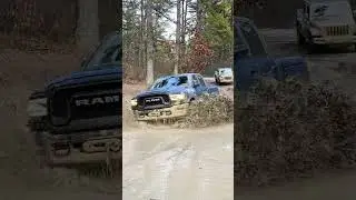 Dodge Ram 2500 Mud Puddle Challenge!! #youtubeshorts #ram2500 #mudding