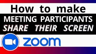 How to Enable Screen Share for Participants in Zoom - Students Particioants Share Screen in Zoom