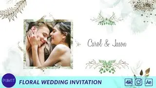 Floral & Golden Wedding Invitation AFTER EFFECTS Template Videohive 33592932