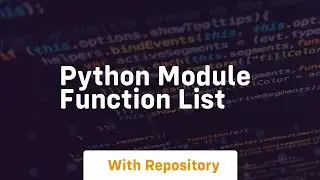 python module function list