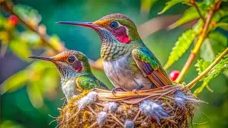 Hummingbirds | Colorful Birds| Breathtaking Nature| Beautiful Bird Songs | Stress Relief and Healing