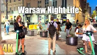 WARSAW 🇵🇱 NIGHTLIFE (JUST WATCH THIS NOW) 4K HDR VIDEO WALKING TOUR IN POLAND