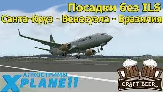 X-Plane 11: Boeing 737-800 (Zibo mod) экипажем с Лехой. Посадки без ILS. Летим в Бразилию.