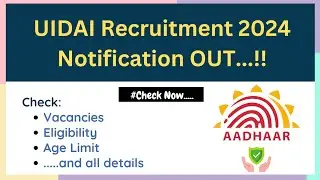 UIDAI Recruitment 2024