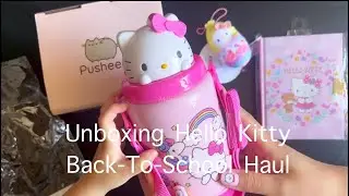 ASMR / Unboxing Hello Kitty Back-To-School Stuff Haul ✨📚✏️ #shopwithyoutube #backtoschool