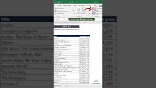 Create a Search bar in Excel