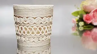 🌹 Do-it-yourself openwork pots for the garden or terrace! Beauty from a plastic bucket and cord