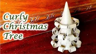 Curly Christmas Tree - how to make a Christmas tree from recycled cardboard tubes - Ezycraft