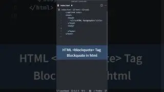 Text Formatting Tags in HTML, blockquote Tag | HTML CSS Tutorial for Beginners 