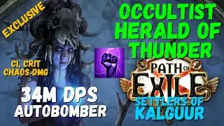 (Exclusive build) POE 3.25 Occultist Herald of Thunder Autobomber, 34M DPS, Members-only