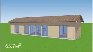 Проект дома 65.7м² в SketchUp House project 65.7m²