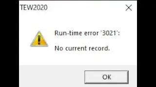 Ошибка 3021 в TEW 2020|Error 3021 TEW 2020