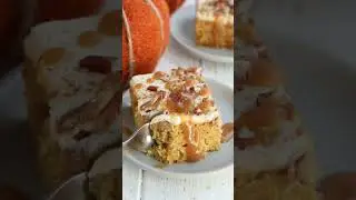 The ULTIMATE KETO PUMPKIN DESSERT! Tender Keto Poke Cake. #ketodessert