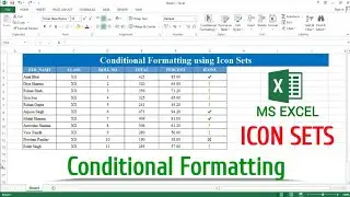 Conditional Formatting for Icon Sets in Excel | Icon Sets using Conditional Formatting in Excel