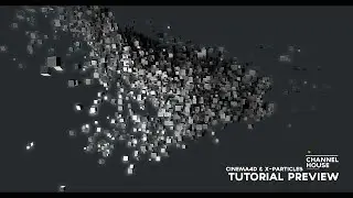 Tutorial preview - CINEMA4D & X-PARTICLES (Particle logo reveal)