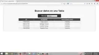 Consultar datos en una Tabla - JavaScript