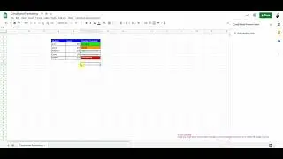 6b - Conditional Formatting in a Google Sheets spreadsheet