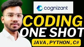 Cognizant  Coding Question ONE SHOT🔥| Cognizant Technical Assessment Test 2024-25