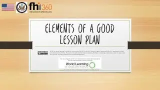 Elements of a Good Lesson Plan