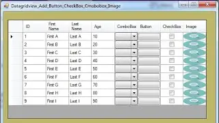 C# - How To Add ComboBox Button CheckBox Image to dataGridView In C# [ with source code ]