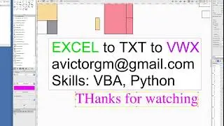 COLOR of EXCEL to TXT to Vectorworks