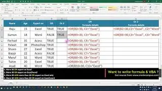 OR Formula in Excel ||  Nest of OR and AND formula || Discussion with 04 Example.