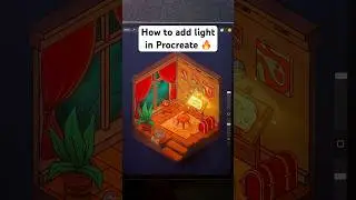 How to add light in Procreate Tutorial 🔥 #procreate #animation