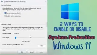 2 Ways to Enable/Disable System Protection on Windows 11 : Learn how to enable system protection