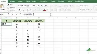 How to Number Rows Using the Row Function in Excel