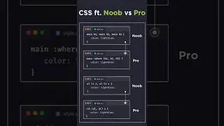 Noob vs pro developer #css #webdesign