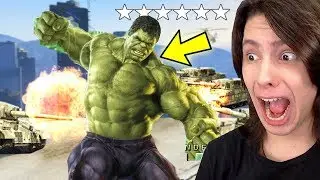 JOGANDO COMO O NOVO HULK com SUPER PODERES NO GTA 5!!