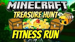 🐝 Minecraft Treasure Hunt 🐝 Fitness Run | Brain Break | GoNoodle Inspired