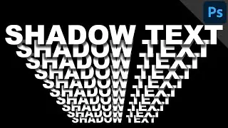 Stacked text effect with shadow | PHOTOSHOP TUTORIAL - TEXT EFFECT