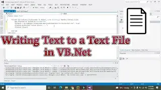 How to write text to a text file with vb.net | creating text file in visual basic.net