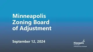 September 12, 2024 Zoning Board of Adjustment