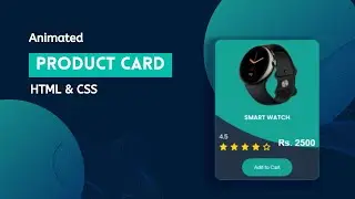 Product Card Design | UI Design | HTML & CSS | Animation