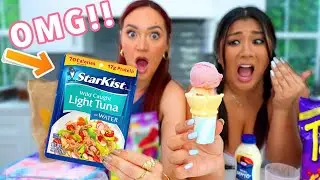 Weird Food Combinations for Back to School!! ft. MissRemiAshten