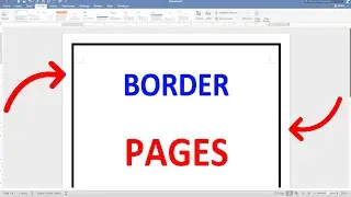 How to Insert a Border in Word Office 365 - To all Pages