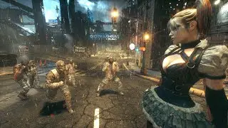 Batman Arkham Knight - Harley Quinn High Action Combat & Free Roam Gameplay