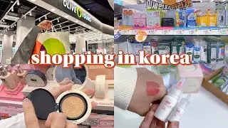 shopping in korea vlog 🇰🇷 spring must have skincare & makeup haul at Oliveyoung! 올영세일