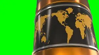 Green screen Footage | Multicolour  World map on Pillar |  Animation Loop