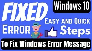 How to fix windows 10 errors | Easy and Quick STEPS TO Fix any WINDOWS 10 ERROR FIX | eTechniz.com 👍