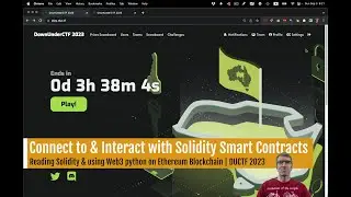 Ethereum Solidity Smart Contracts using web3 in Python, Study, Connect & Call