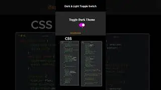 toggle switch dark theme light theme in HTML CSS and JavaScript  