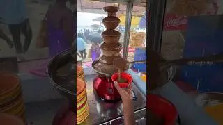 Chocolate Fountain Cake at Calicut Beach | Calicut Street Food