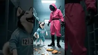 Yellow Chicken and dog playing Dalgona Candy Game