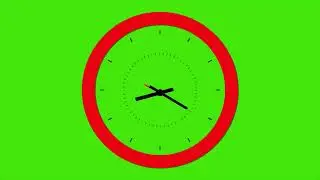 Clock Time Lapse on green Screen