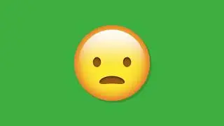 Green Screen Animated Frowning Face imoji icon   Free Chroma key Effects