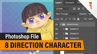 8 Direction Character – Photoshop File | Spine 2D Tutorial