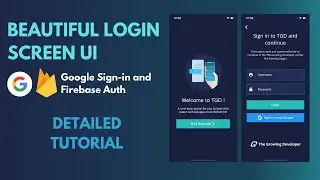 Flutter Tutorial - Build Amazing Login UI in Flutter with Firebase Auth | Flutter UI